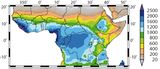 Jahresniederschlag 1960-2000 im Malariagürtel von Afrika Lizenz: public domain