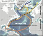 Oberflächen- und Tiefenströmungen Atlantik nördlich des Äquators Lizenz: CC BY