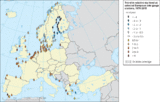 Relativer Meeresspiegelanstieg 1970-2015 in mm/Jahr an Pegelstationen Lizenz: CC BY